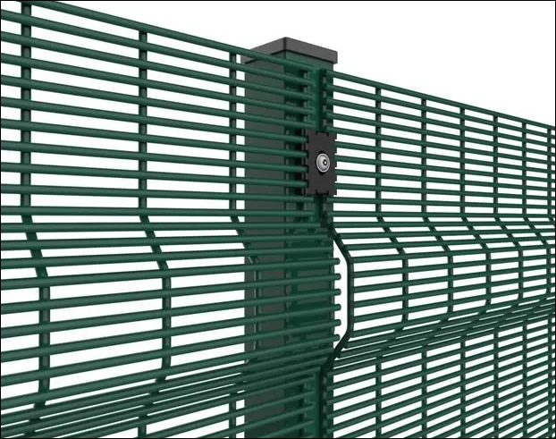 High security 358 mesh prison fence with curved panels galvanized and powder coated