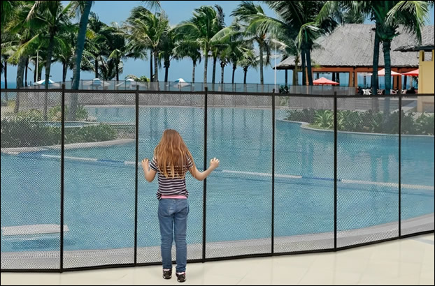 Havuz bariyeri için modüler tel örgü çit paneli